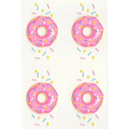 Master Maker Crafts -  UV DTF Decal - Sprinkled Donut 4 Set 2" (Keychain NOT Inclued)