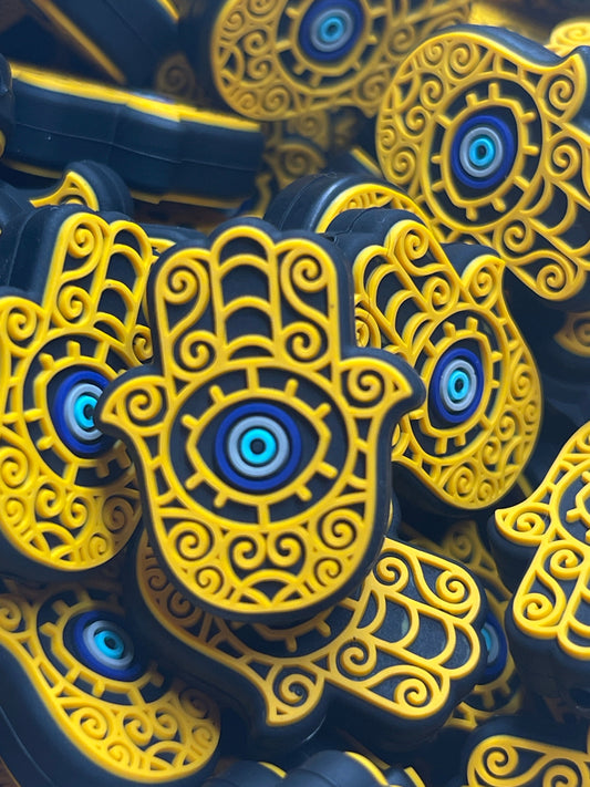 Hamsa Silicone Bead