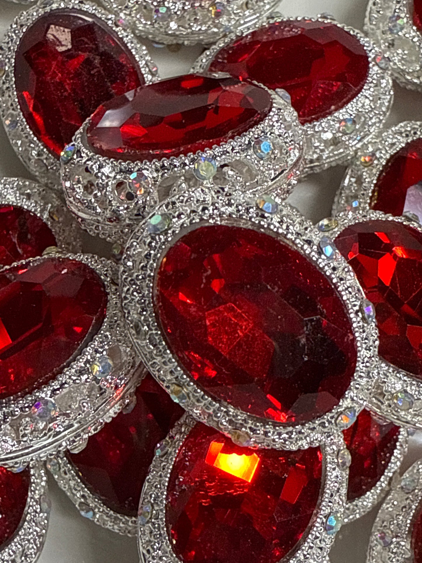 Rhinestone Oval Bead