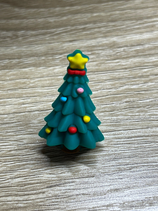 Christmas Tree 3D Green Silicone Focal