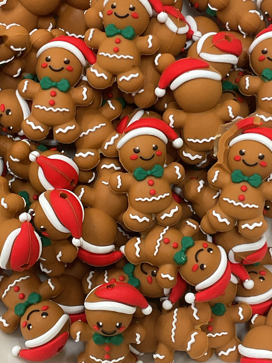 Gingerbread Man 3D Silicone Focal