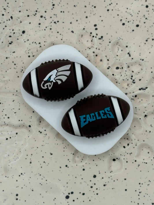 0109 - Football - 3D Football Philadelphia Eagles Silicone Focal