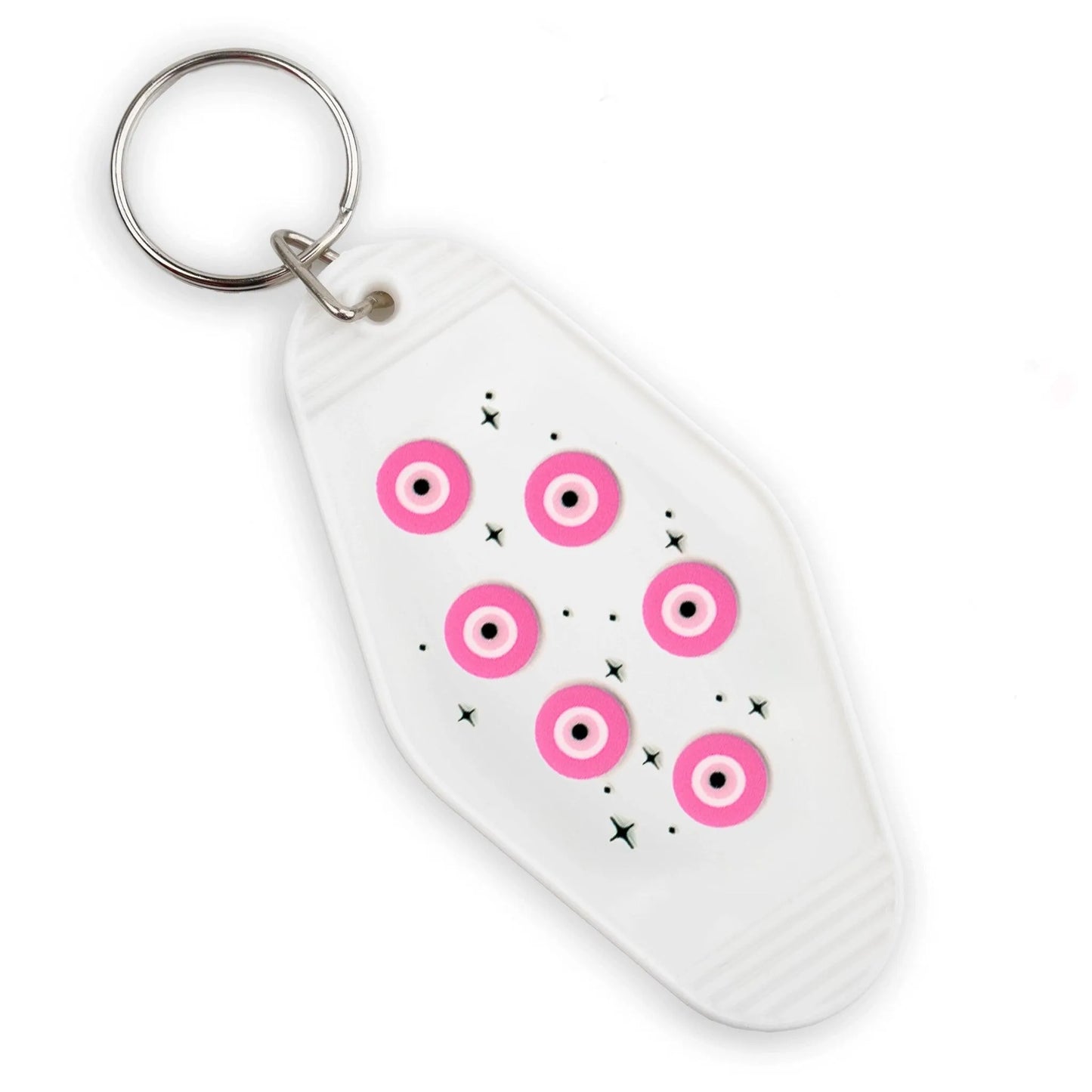 Master Maker Crafts -  UV DTF Decal - Evil Eye Pink 4 Set 2" (Keychain NOT Inclued)