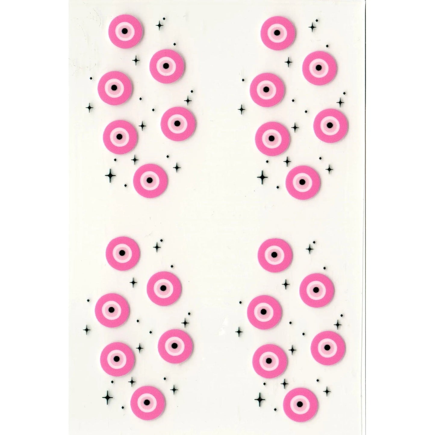 Master Maker Crafts -  UV DTF Decal - Evil Eye Pink 4 Set 2" (Keychain NOT Inclued)