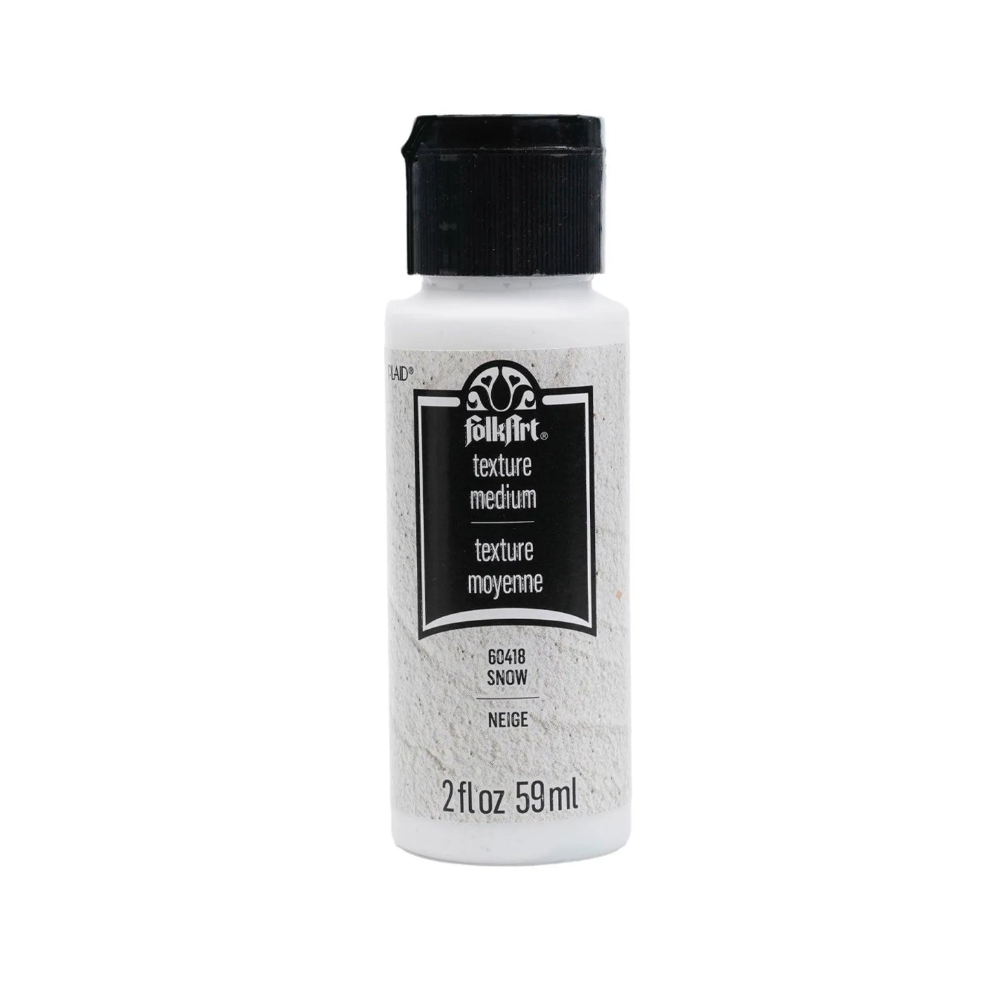 FolkArt Textured Acrylic Paint - Snow (2 oz Bottle)