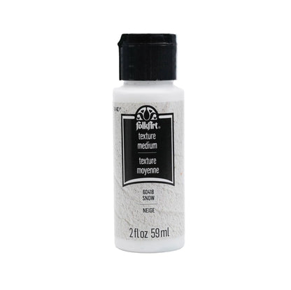 FolkArt Textured Acrylic Paint - Snow (2 oz Bottle)