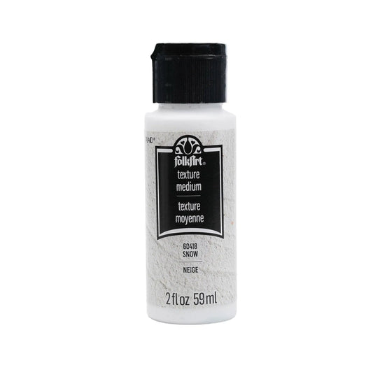 FolkArt Textured Acrylic Paint - Snow (2 oz Bottle)