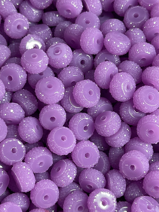 Bling Spacers Beads Lavender - 12mm - 10 pack