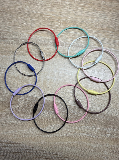 Steel Wire Keyring Steel Cable - 15cm - 1 piece