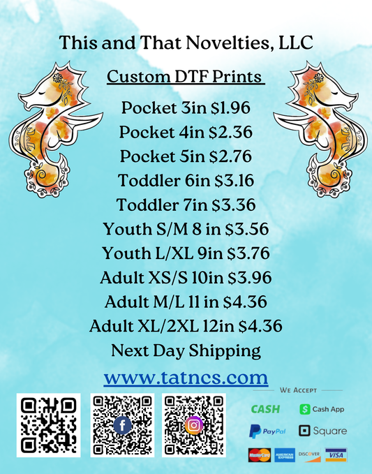Direct to Film (DTF) Prints
