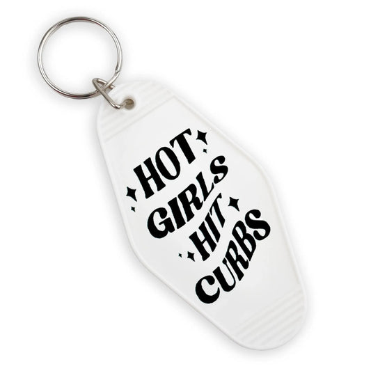 Master Maker Crafts -  UV DTF Decal - Hot Girls Hit Curbs 4 Set 2" (Keychain NOT Inclued)