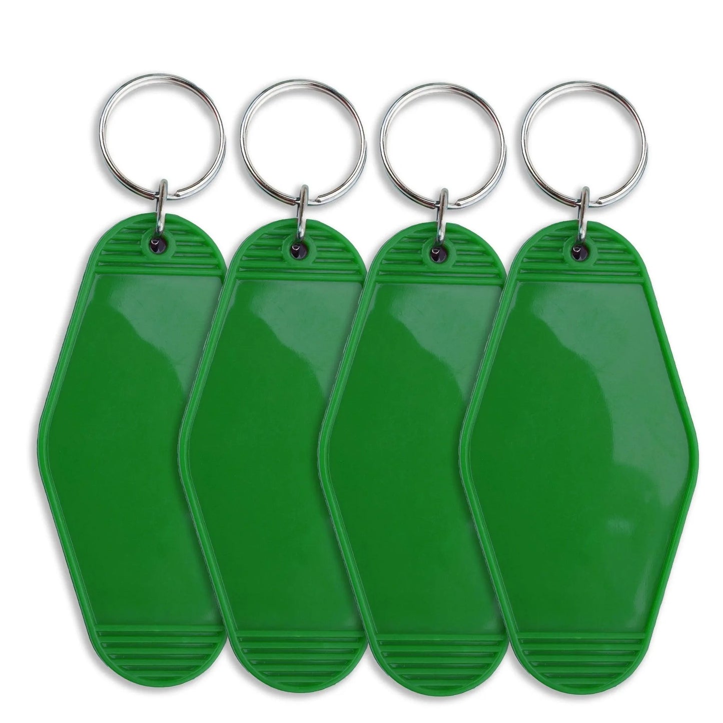 Master Maker Crafts -  Retro Motel Keychain with Silver Ring - Green (4 per Set)