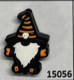 Halloween - Gnome with Orange and Black Witch Hat Silicone Focal 15056