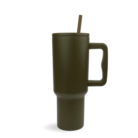 Master Maker Crafts -  40 oz Handled Tumbler Modern II Matte - Army Green