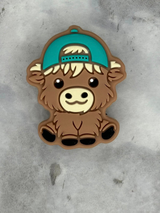 0093 - Animal - Highland Cattle Boy Teal