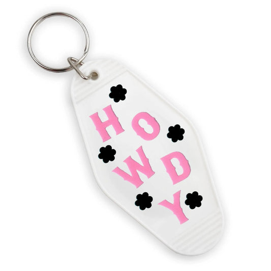 Master Maker Crafts -  UV DTF Decal - Howdy Pink 4 Set 2" (Keychain NOT Inclued)