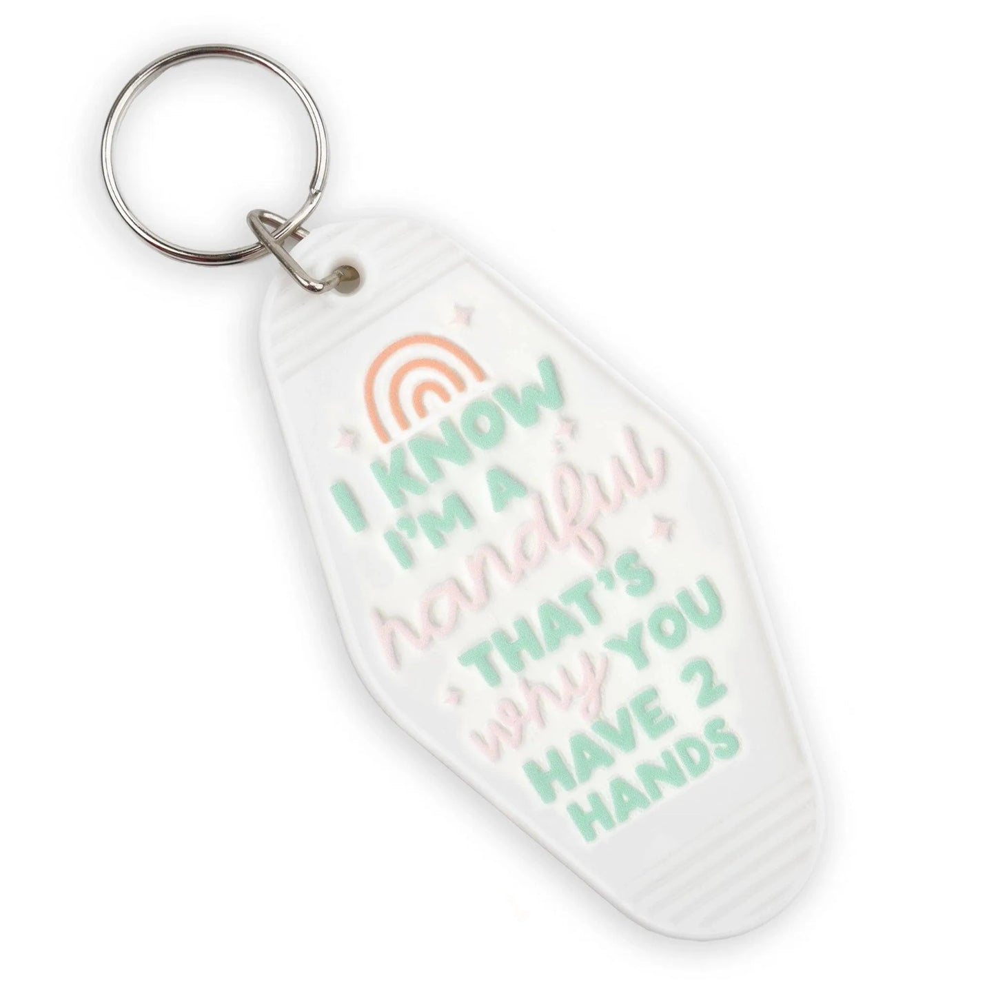 Master Maker Crafts -  UV DTF Decal - I Am A Handful 4 Set 2" (Keychain NOT Inclued)