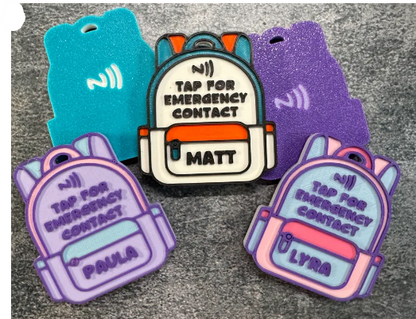 ICE In Case Of Emergency 3D NFC Tag Keychain