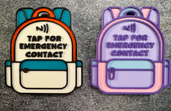 ICE In Case Of Emergency 3D NFC Tag Keychain