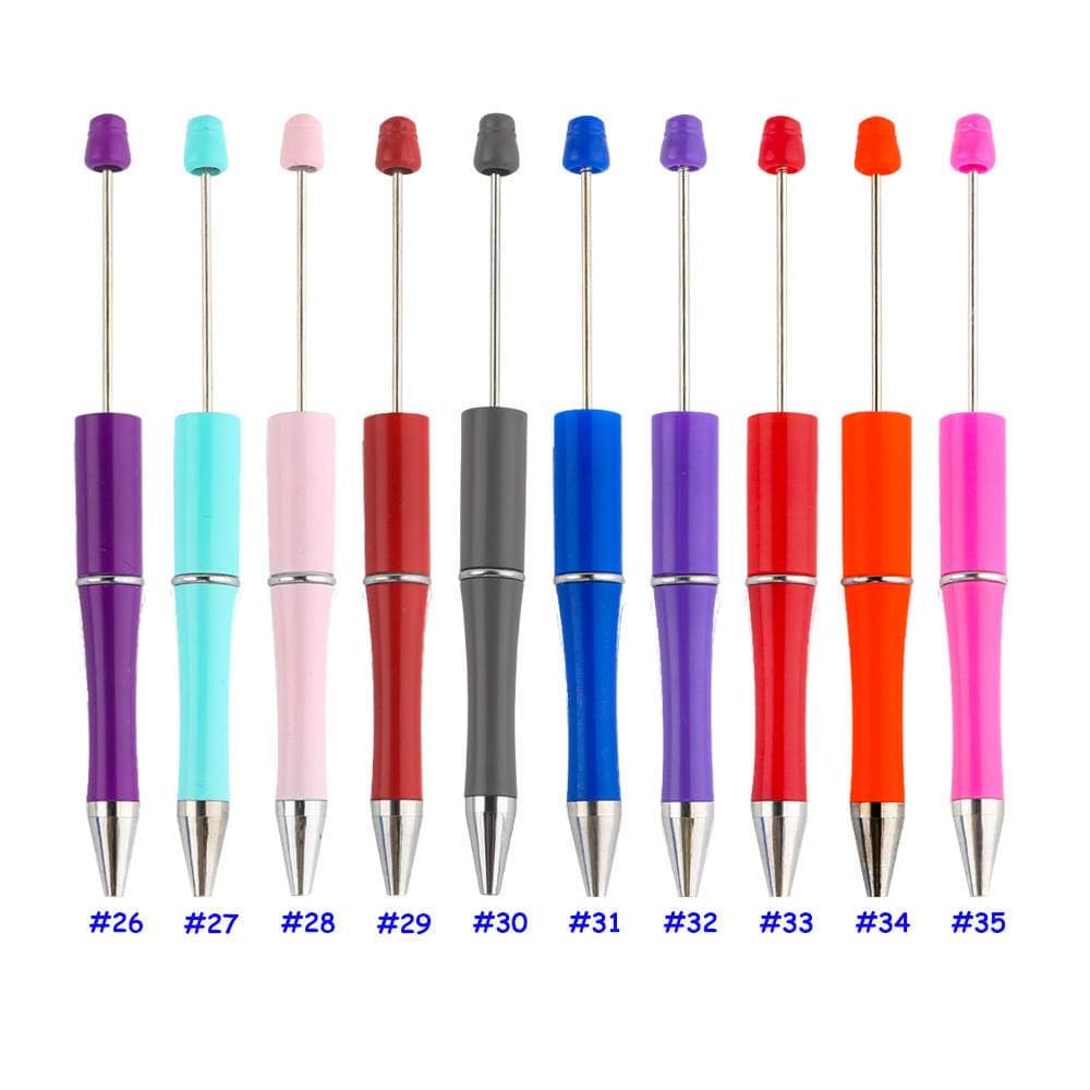 Plastic Beadable Pen Solid Colors