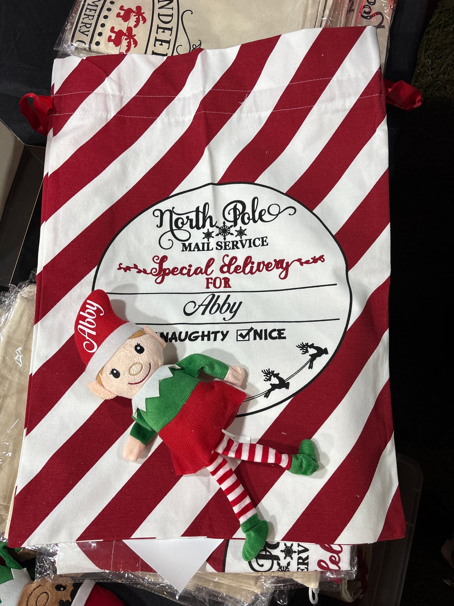 TaTN Christmas Plush - Personalize Elf 14.5x4 inches