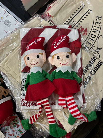 TaTN Christmas Plush - Personalize Elf 14.5x4 inches