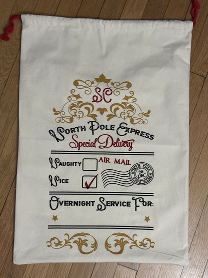 TaTN Christmas - Personalized Santa Sack - Santa Bag - Gift Bag