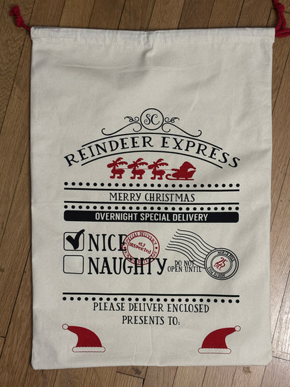 TaTN Christmas - Personalized Santa Sack - Santa Bag - Gift Bag