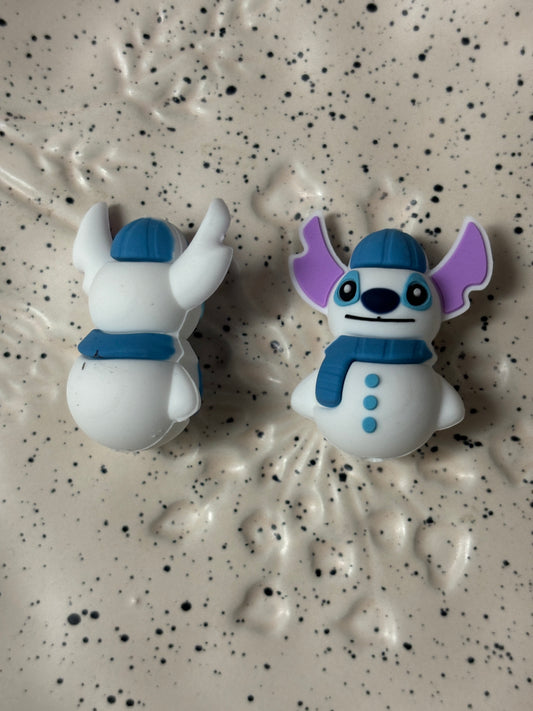 0151 - Disney - Stitch Snowman 3D Silicone Focal - Bead Sister Collab