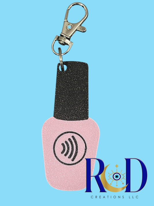 Nail Tech Ready to Ship NFC Weblink Keychain -3D Printed Social Media Scan Tag for Content Creators and Businesses