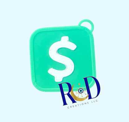 Cash App Ready to Ship NFC Weblink Keychain -3D Printed Social Media Scan Tag for Content Creators and Businesses