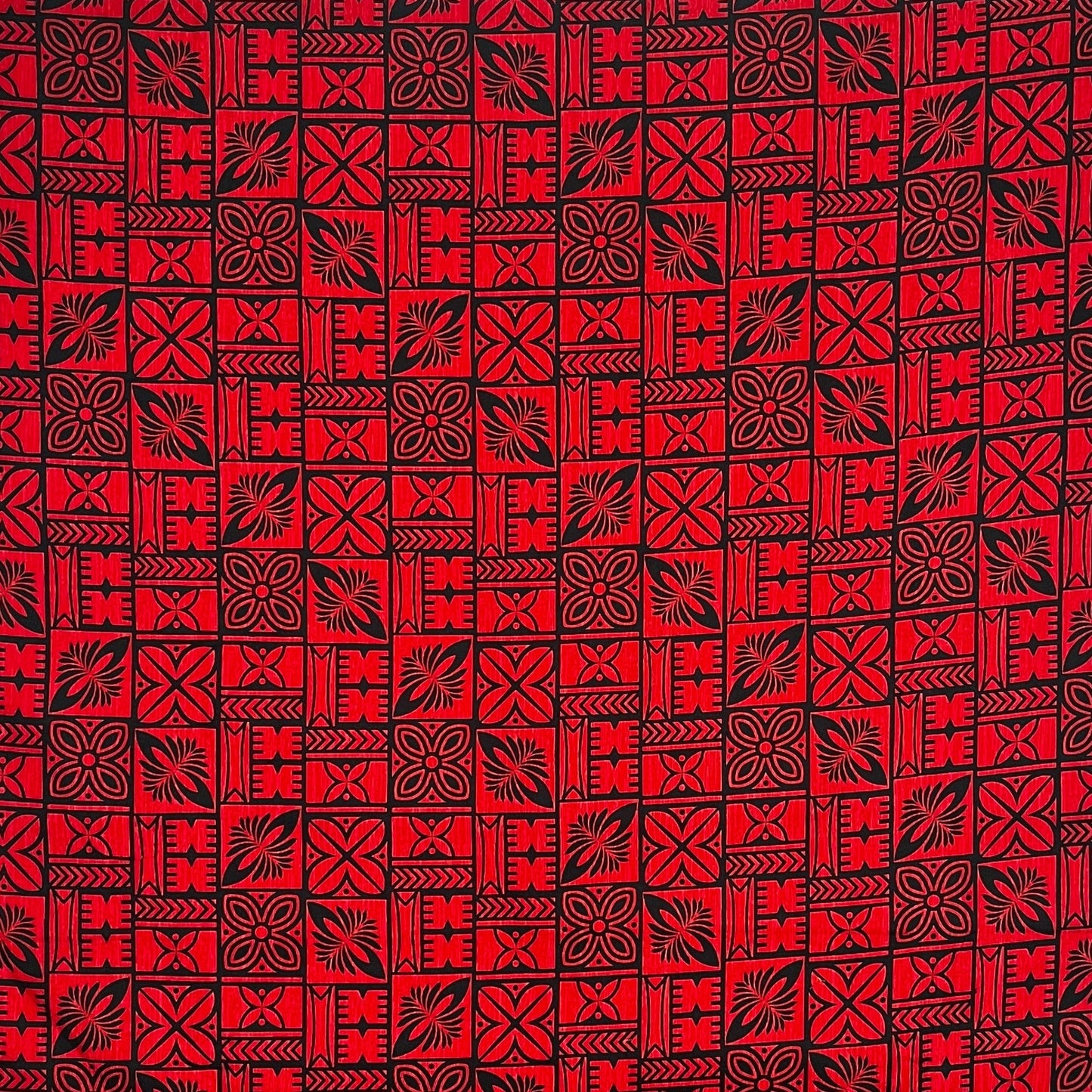 Traditional Polynesian Tapa Pattern Cotton Fabric | Islands Fabric