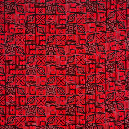 Traditional Polynesian Tapa Pattern Cotton Fabric | Islands Fabric