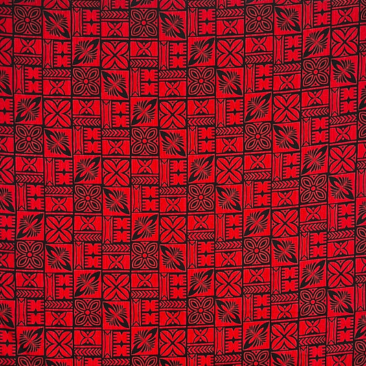 Traditional Polynesian Tapa Pattern Cotton Fabric | Islands Fabric