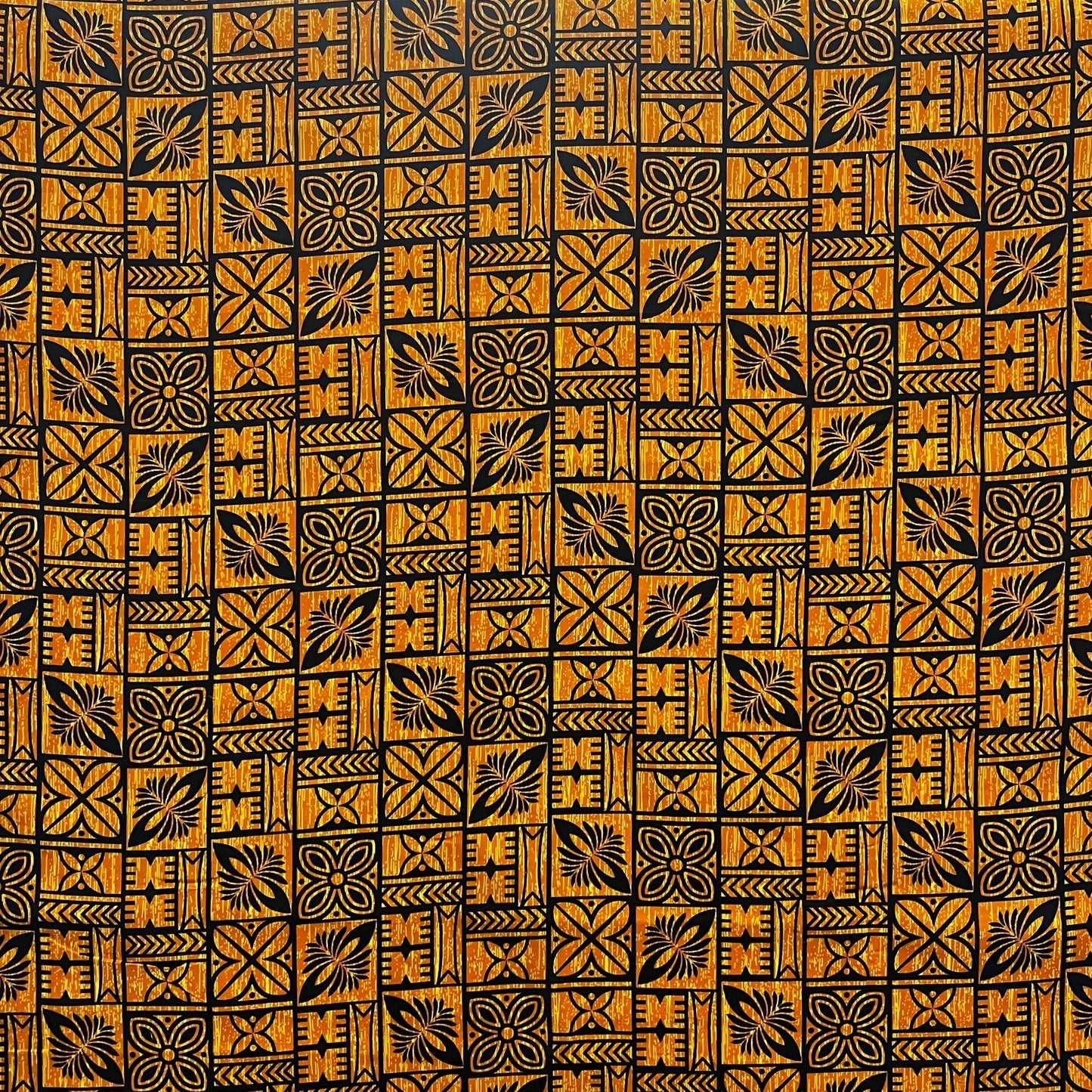 Traditional Polynesian Tapa Pattern Cotton Fabric | Islands Fabric