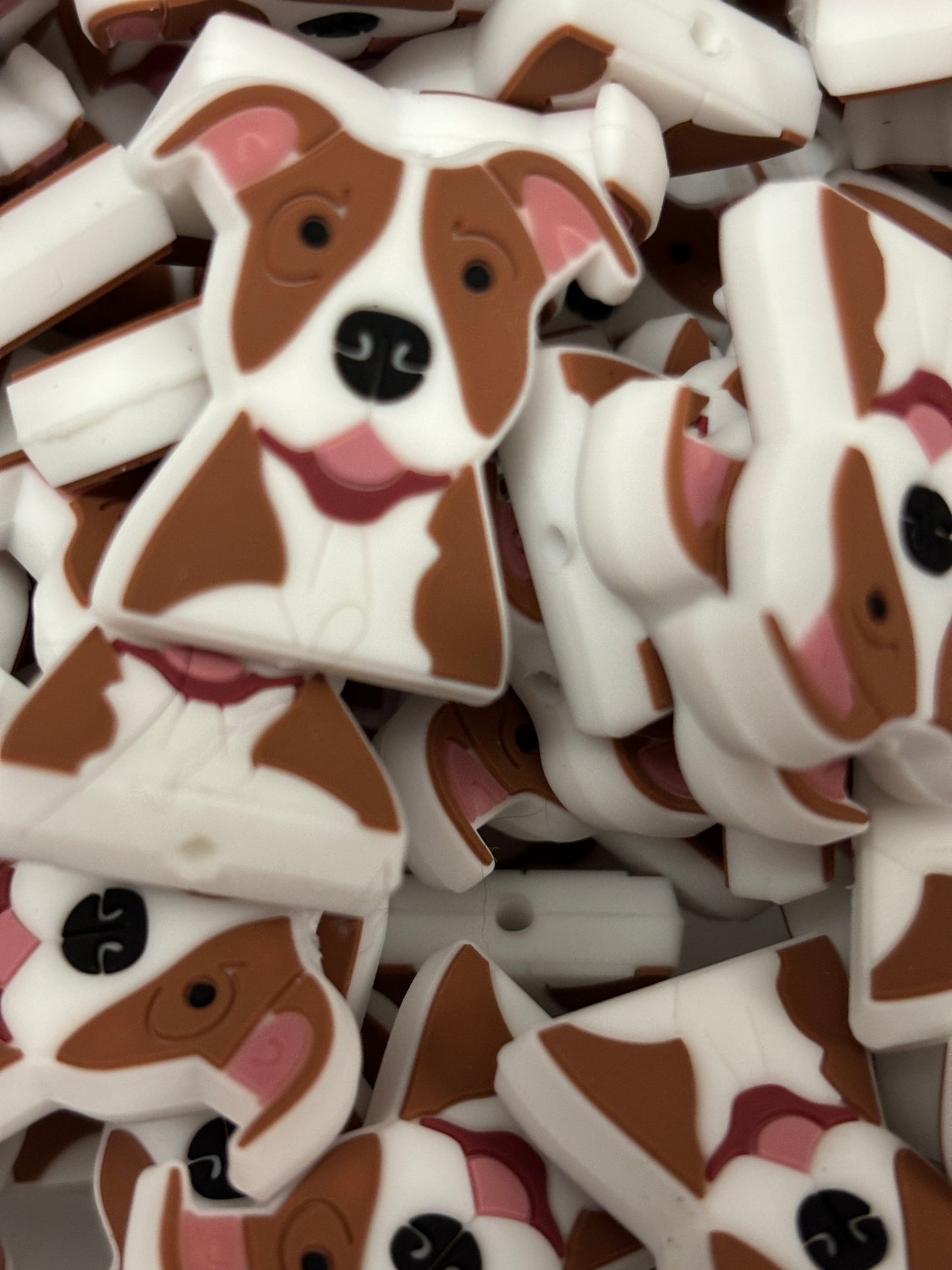 Animal - Dog - Pitbull Light Brown Silicone Focal 0068 - 10 Count
