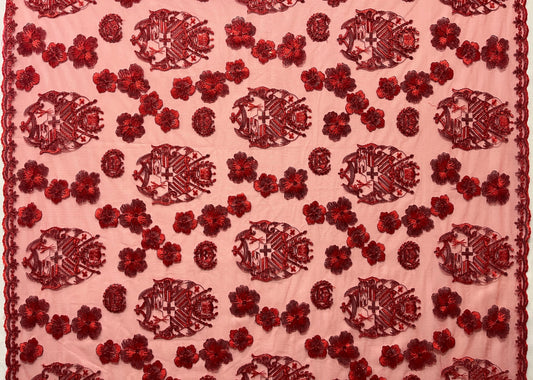 Hibiscus Tonga Seal Lace | Islands Fabric