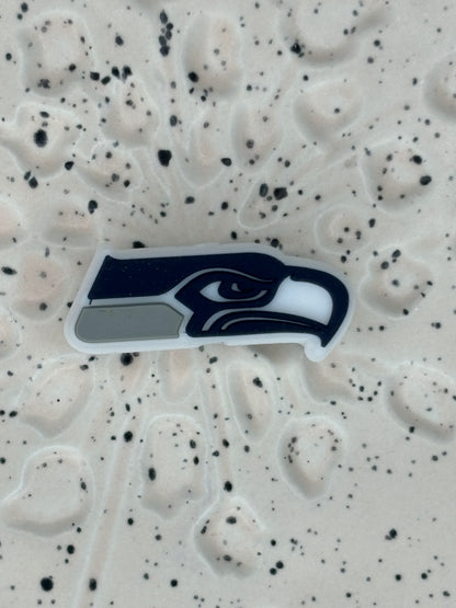 NFL - Seattle Seahawks Silicone Focal - Bead Sister Collab - 5 Count