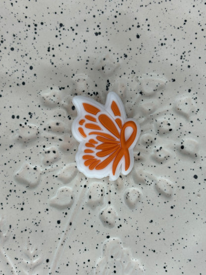 Awareness - Butterfly Awareness Silicone Focal 0417