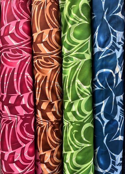 Plumeria Flower Polyester Fabric | Islands Fabric