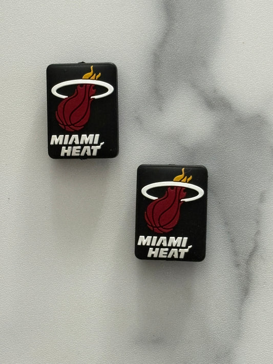 0233 - Basketball - Miami Heat Silicone Focal - RD Creations Collab