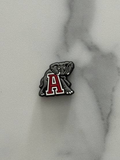 College - Alabama Tide Elephant Silicone Focal - 5 Count