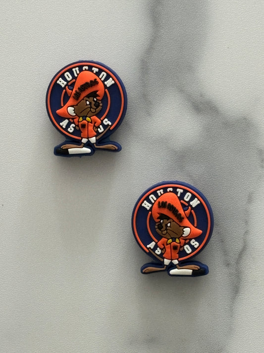 Baseball - Houston Astros Speedy PVC Focal - Bead Sister Collab - 5 Count