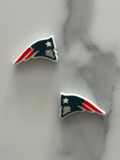 NFL - New England Patriots Silicone Focal - Bead Sister Collab - 5 Count