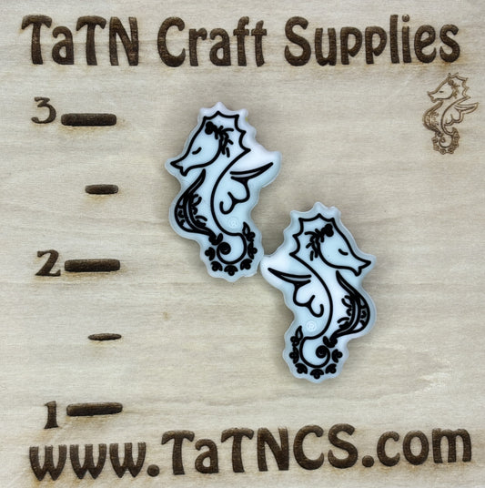 Animal - Seahorse Silicone Mint Focal - 5 Count