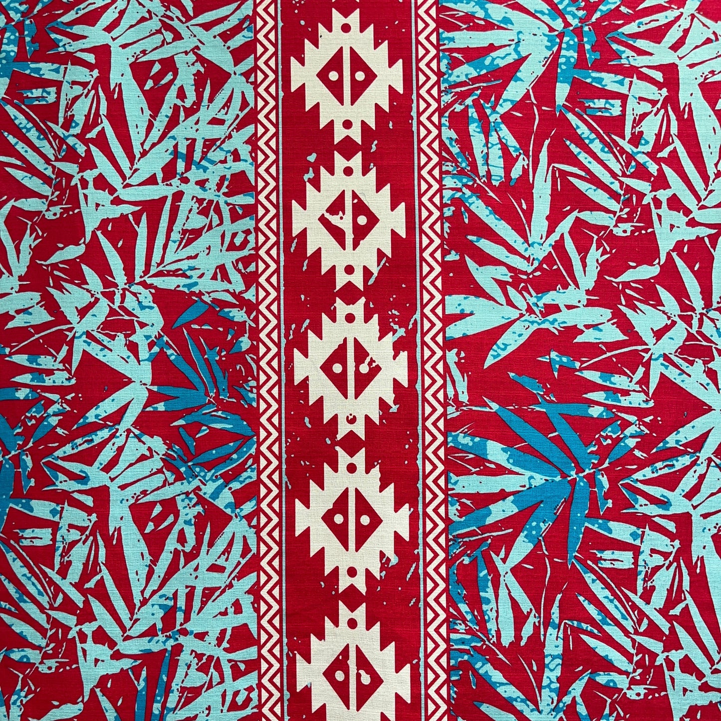 Areca Plam Tree Leaves Light Barkcloth Fabric | Islands Fabric