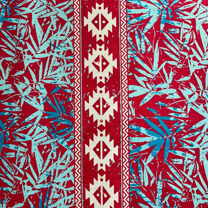 Areca Plam Tree Leaves Light Barkcloth Fabric | Islands Fabric