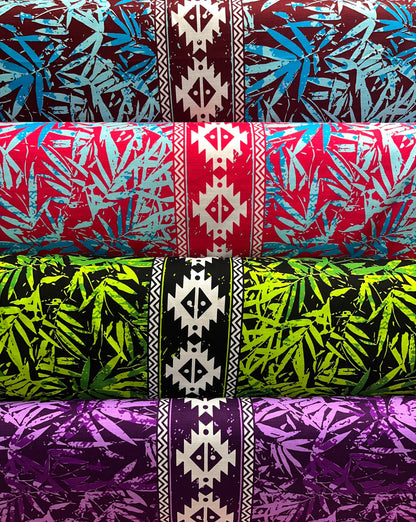 Areca Plam Tree Leaves Light Barkcloth Fabric | Islands Fabric