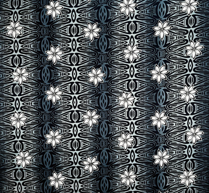 Tiare Polynesian Geometric design Fabric | Cotton