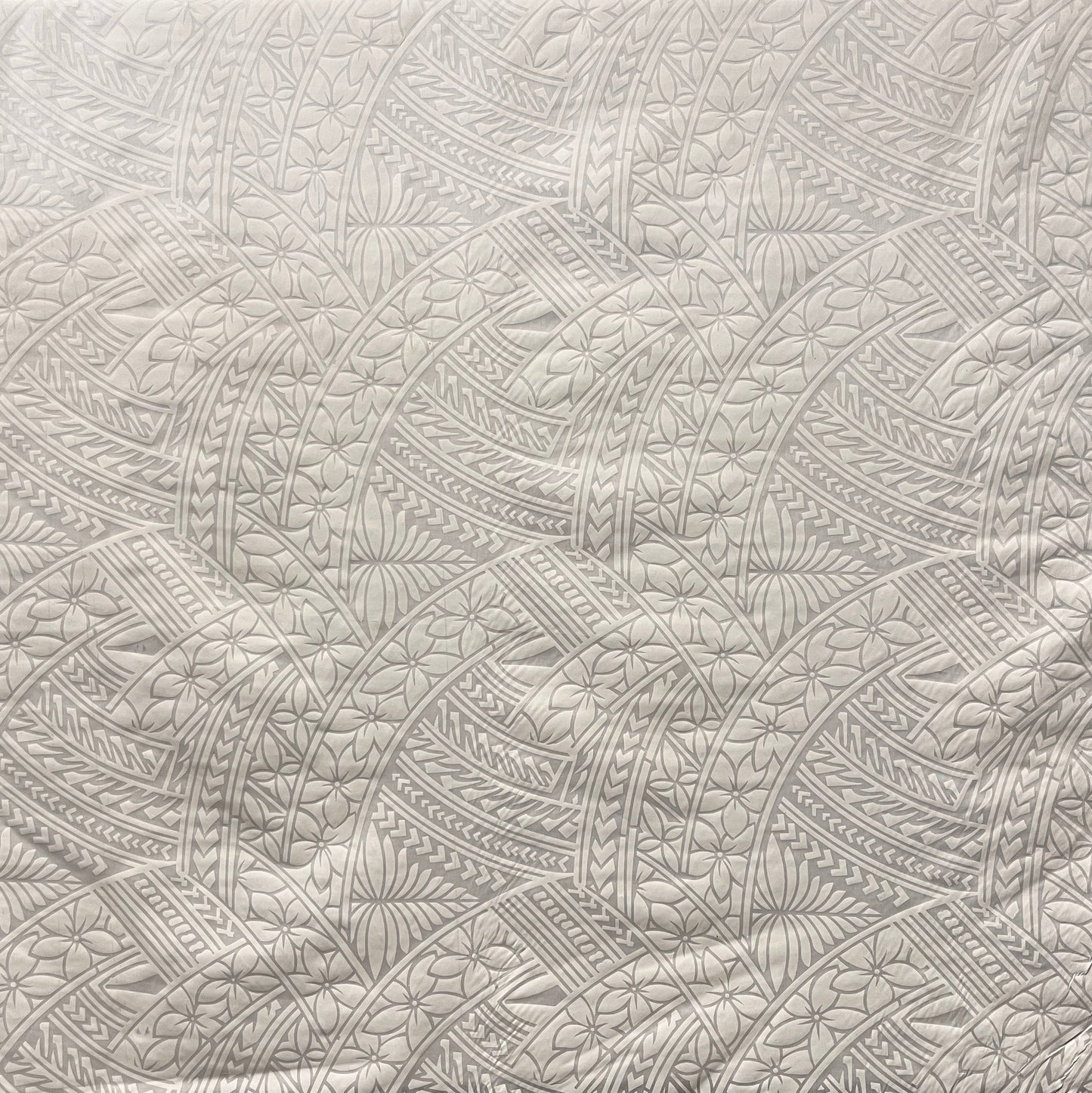 Hibiscus Traditional Polynesian Tattoo Poly Cotton Fabric | Islands Fabric